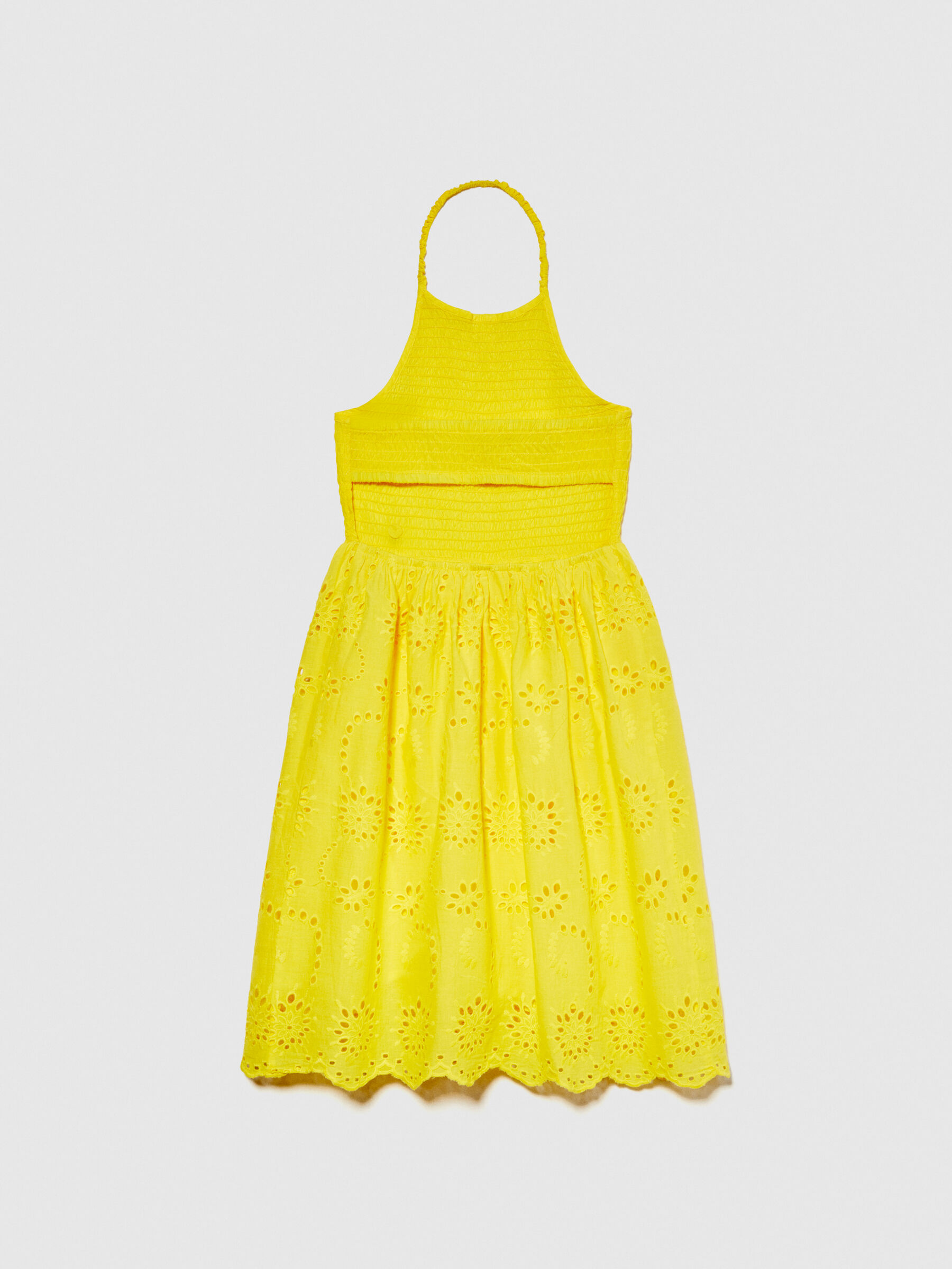 Besticktes Kleid, Gelb - Sisley