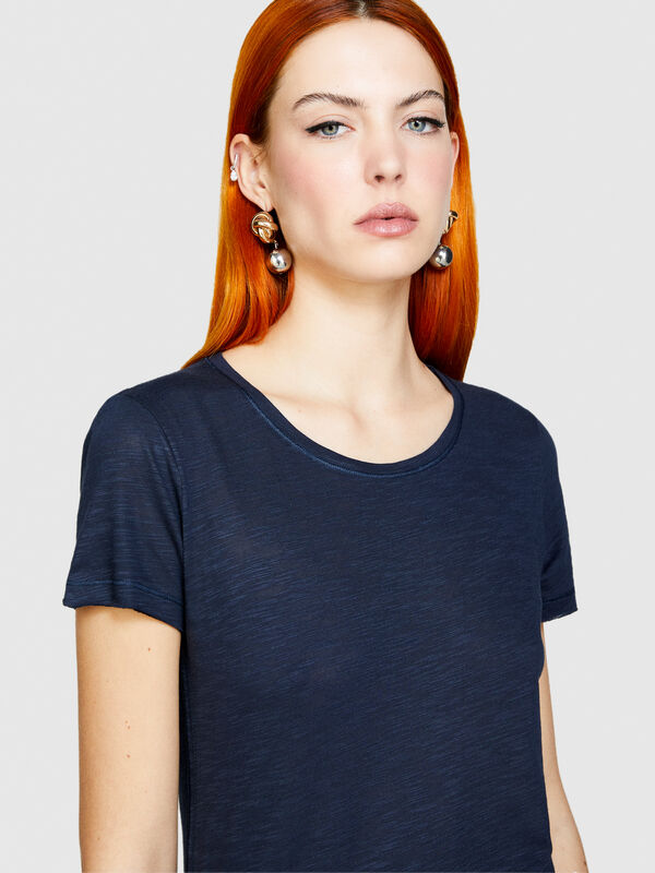 Rundhals T-Shirt - kurzärmeliges t-shirt für damen | Sisley