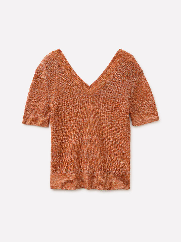 V NECK SWEATER H/S Damen