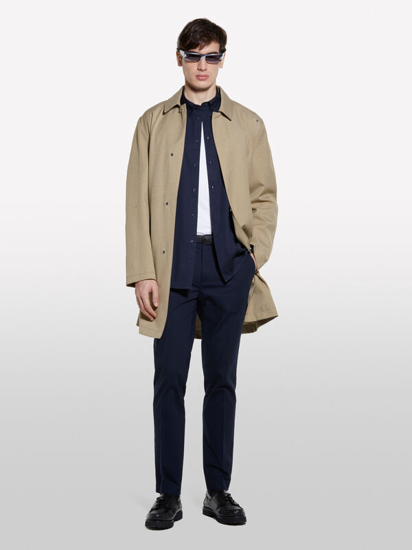 Dunkelblaues Hemd regular fit - regular hemden für herren | Sisley