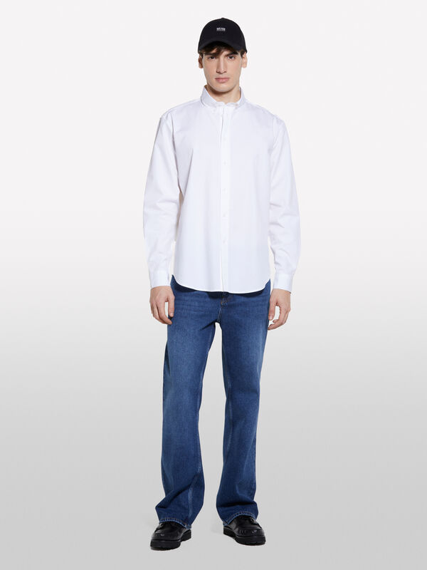 Weißes Hemd regular fit Weißes Hemd regular fit - regular hemden für herren | Sisley