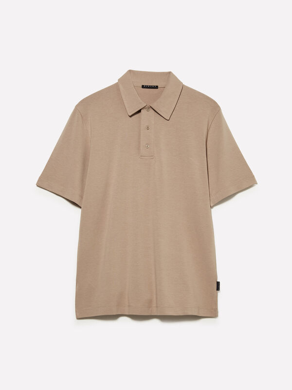 Slim Fit-Poloshirt in Kamel - polo für herren | Sisley