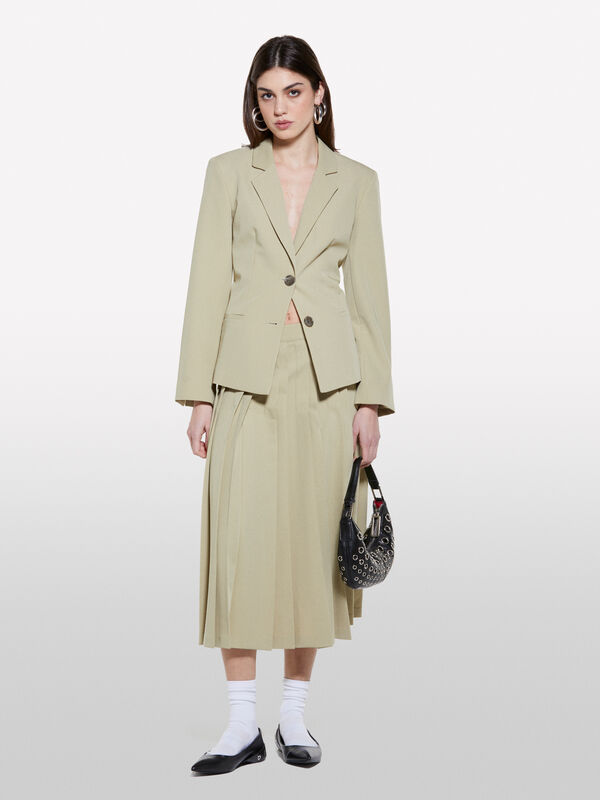Blazer slim fit in Militärgrün - blazer für damen | Sisley