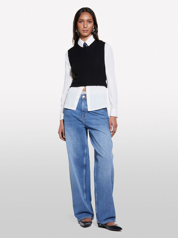Strick-Top in Schwarz - top für damen | Sisley