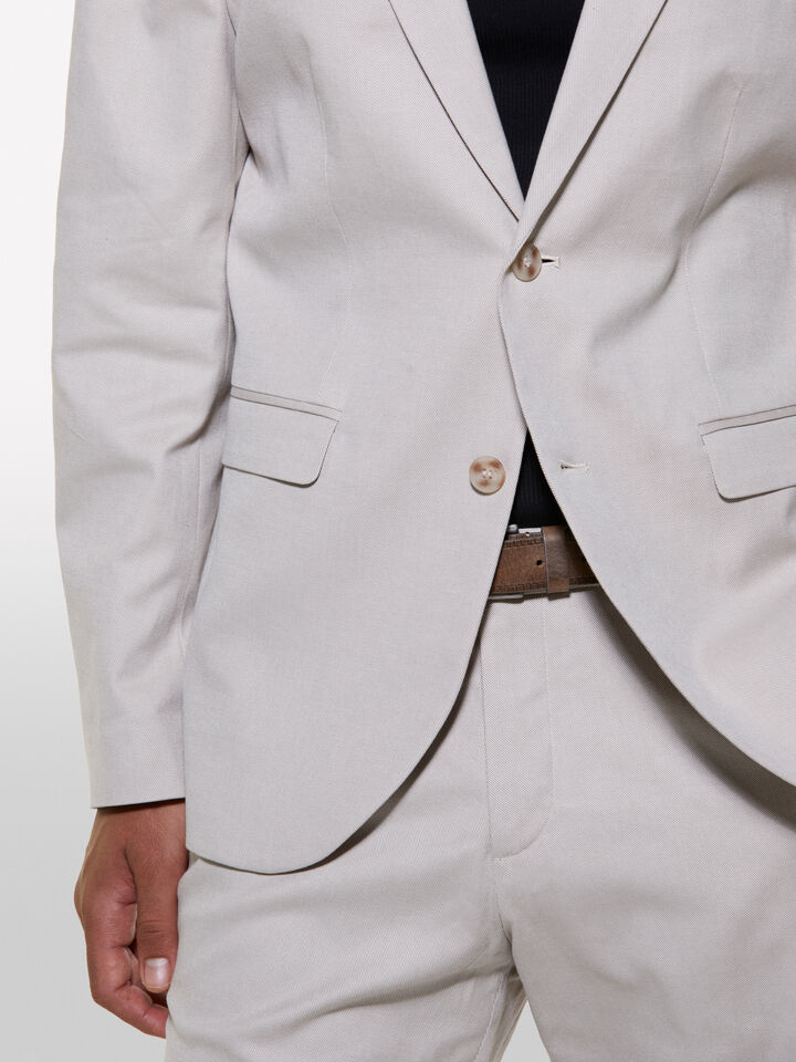 Maßgeschneiderter Blazer in Beige slim comfort fit, Beige - Sisley