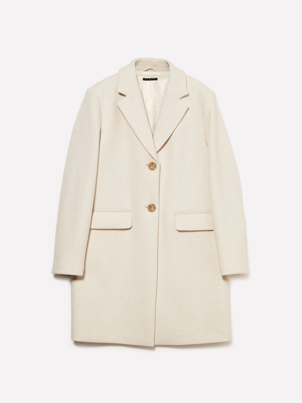 Cremeweißer Midimantel - mäntel für damen | Sisley