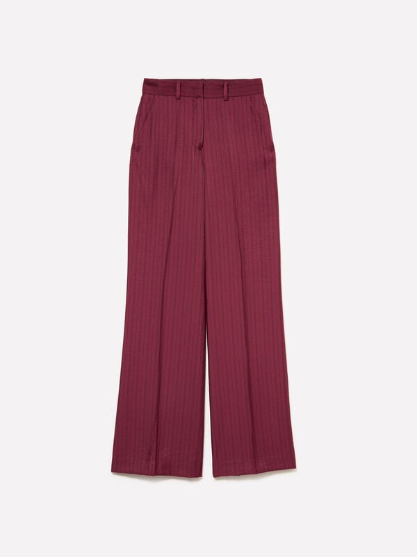 Zartrosa gestreifte Hose Zartrosa gestreifte Hose - palazzo hosen für damen | Sisley