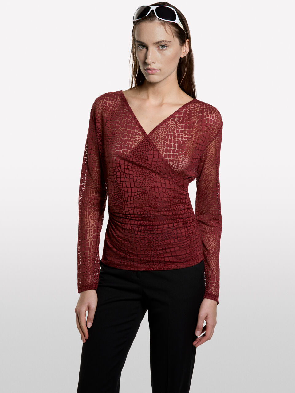 V NECK SWEATER L/S Damen image number null