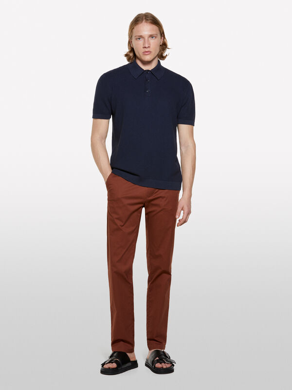 Slim-Fit-Chinohose in Braun - chino hosen für herren | Sisley