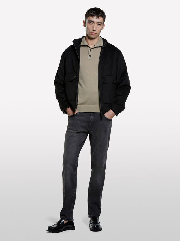 Beigefarbener Rollkragenpullover - pullover hoher kragen für herren | Sisley