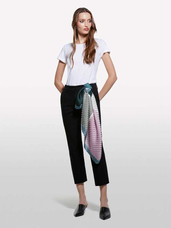 Schwarze Flare-Fit-Hose - flare hosen für damen | Sisley
