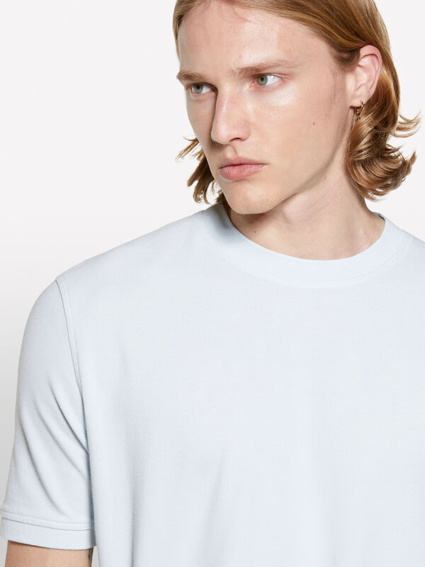 Hellblaues Kurzarm-T-Shirt - kurzärmeliges t-shirt für herren | Sisley