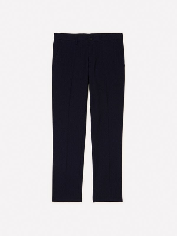 Dunkelblaue, maßgeschneiderte Hose Dunkelblaue, maßgeschneiderte Hose - slim hosen für herren | Sisley