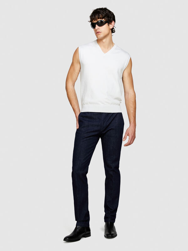 Chinohose Baltimora in Denim - slim fit jeans für herren | Sisley