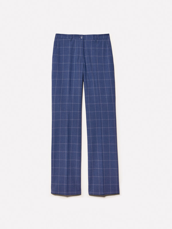 Karierte Hose Karierte Hose - regular hosen für damen | Sisley