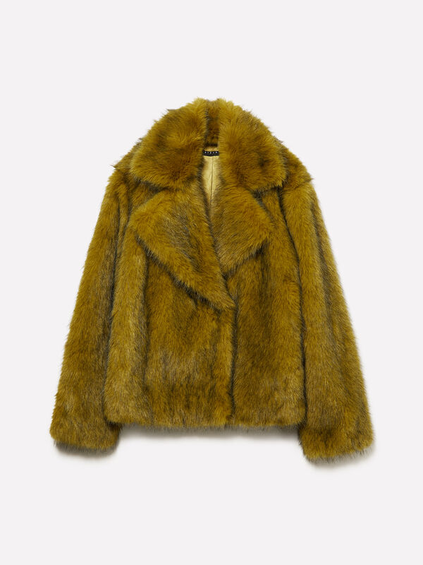 Kurzer Kunstpelz - mäntel für damen | Sisley