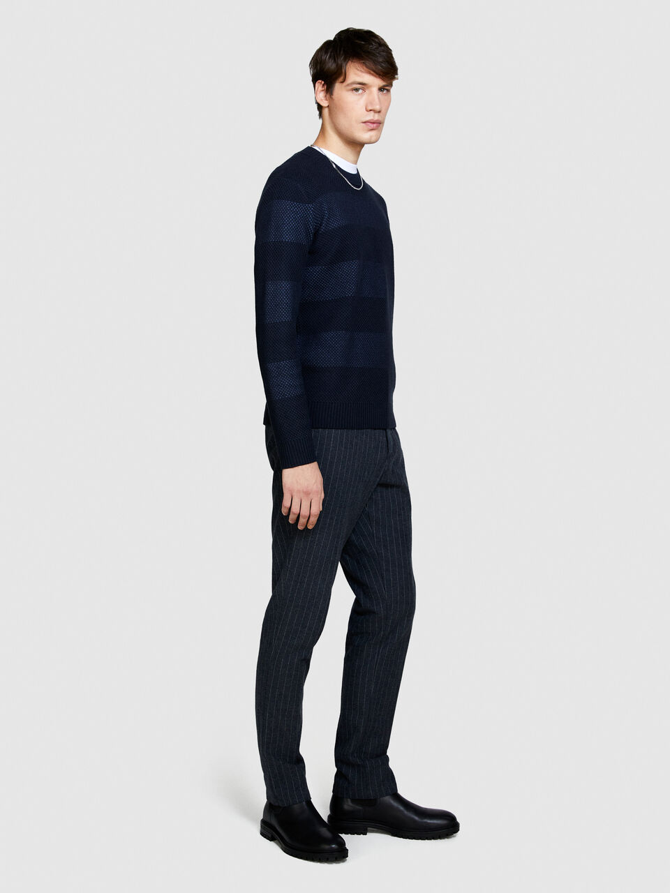 Gestreifter Pullover Herren image number null