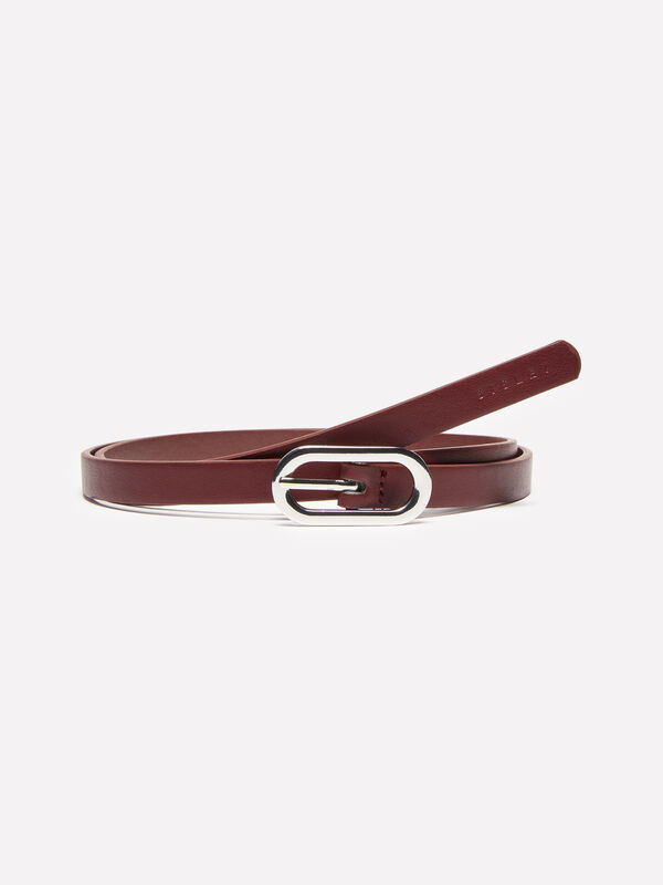 Dünner burgunderfarbener Gürtel - gürtel für damen | Sisley