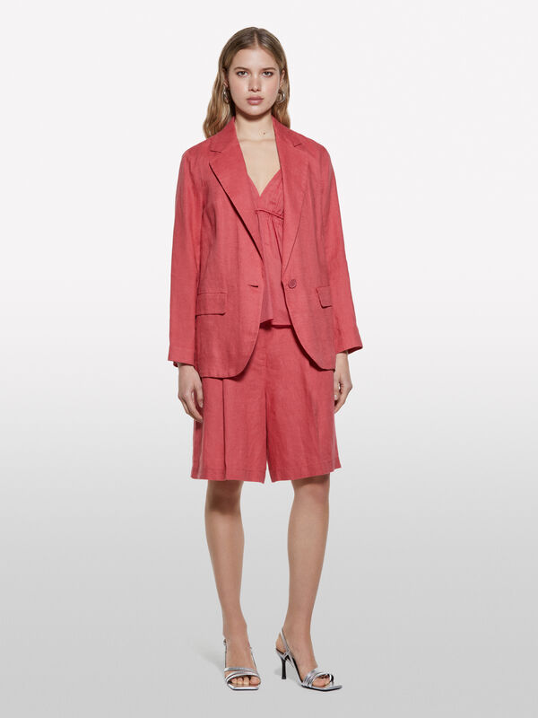 Rouge-Blazer aus 100% Leinen Rouge-Blazer aus 100% Leinen - blazer für damen | Sisley