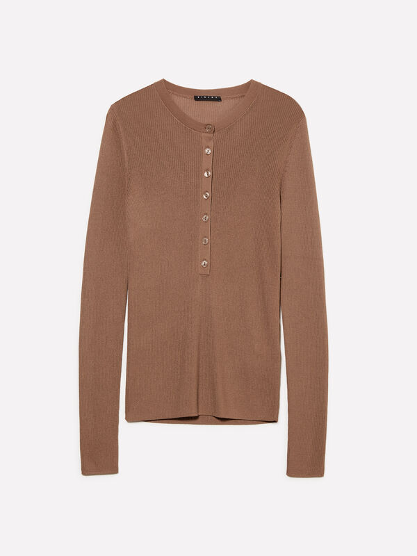 Braunes Seraph-Hemd - rundhalspullover für damen | Sisley
