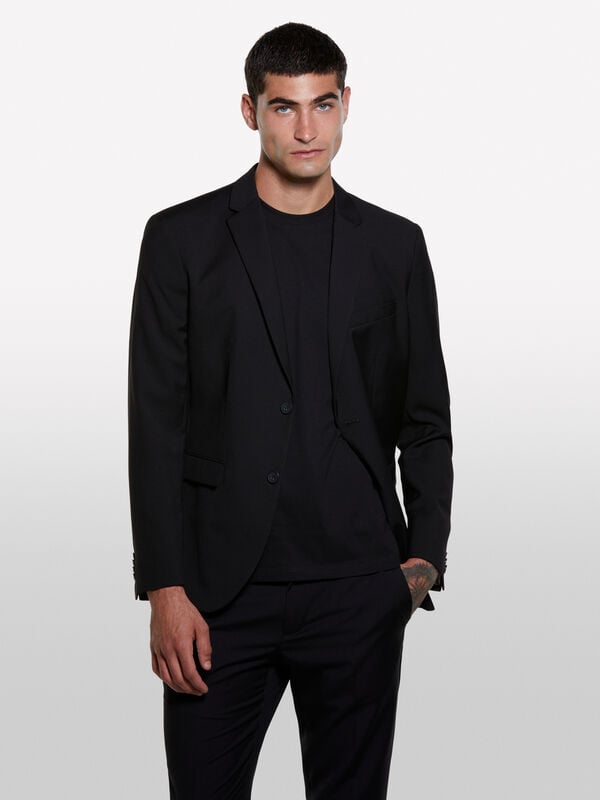 Schwarzer, maßgeschneiderter Blazer - blazer für herren | Sisley