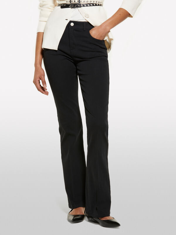 Hose flare fit in Schwarz - flare hosen für damen | Sisley