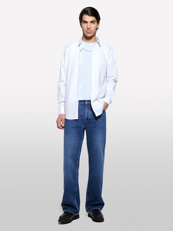 Kurzärmeliges T-Shirt slim fit in Blau - kurzärmeliges t-shirt für herren | Sisley