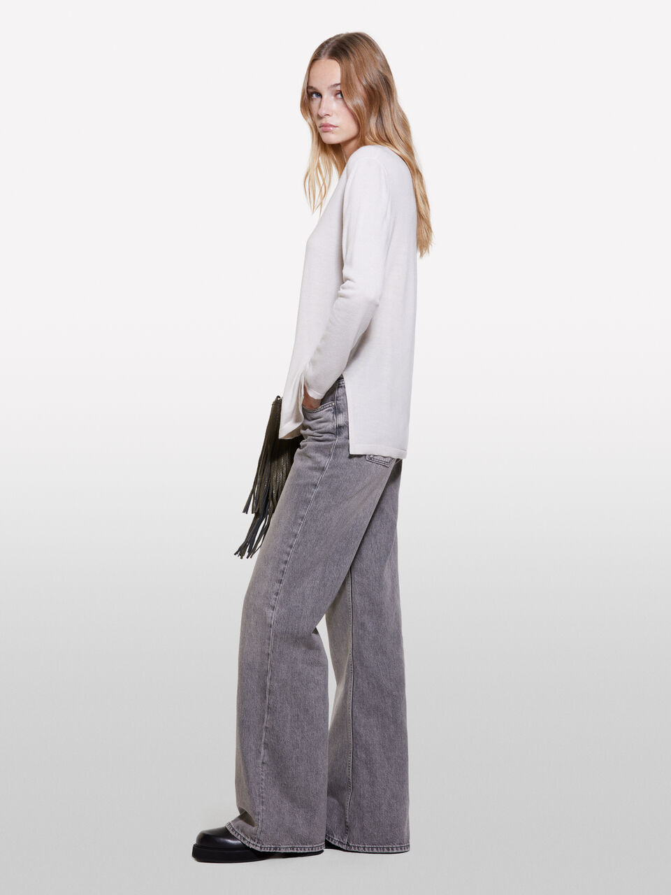 V NECK SWEATER L/S Damen image number null