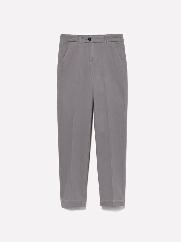 Graue Zigaretten-Chinohose - chino hosen für damen | Sisley