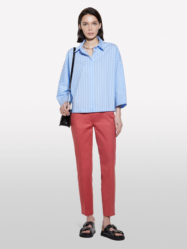 Gestreiftes hellblaues Hemd Gestreiftes hellblaues Hemd - hemden für damen | Sisley