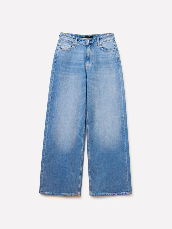 Jeans im Stil 72 mit weiter Passform - palazzo jeans f&uuml;r damen | Sisley