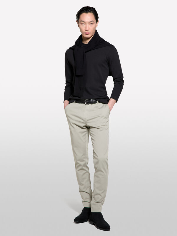 Chinohose slim fit in Taubengrau - chino hosen für herren | Sisley
