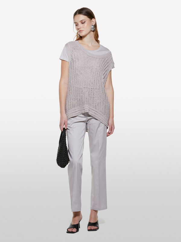 Graue Zigarettenhose - skinny hosen für damen | Sisley