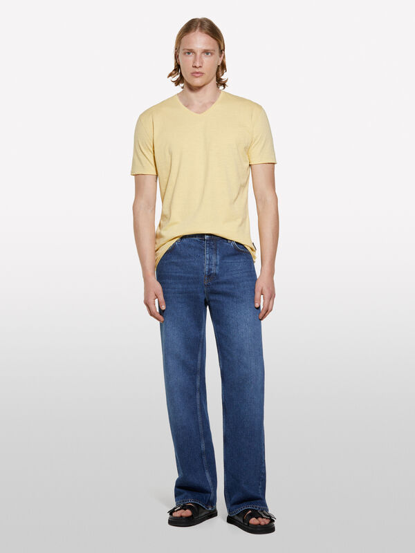 Hellgrünes Slim-Fit-T-Shirt - neu eingetroffen herren | Sisley