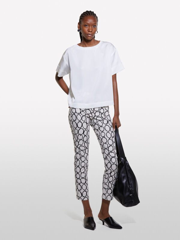 Kurz&auml;rmelige Bluse in Wei&szlig; - blusen f&uuml;r damen | Sisley