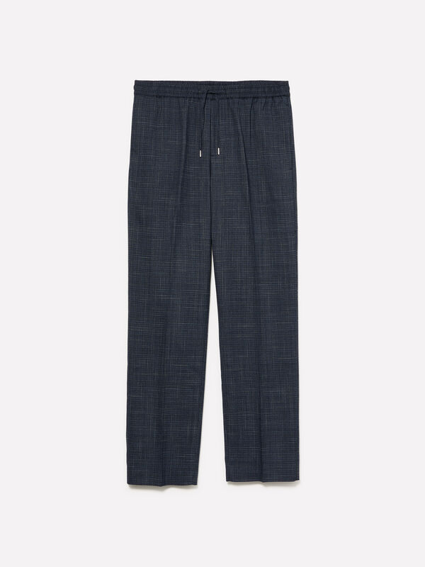 Dunkelblaue, garngefärbte Jogginghose - regular hosen für herren | Sisley