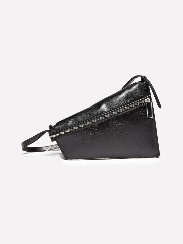 Schwarze asymmetrische Schultertasche - schultertaschen und umhängetaschen für damen | Sisley