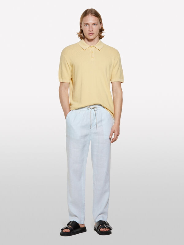 Hellblaue Jogginghose aus 100% Leinen - joggers hosen für herren | Sisley