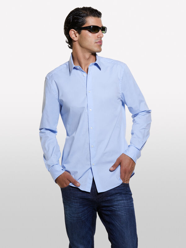 Hellblaues Hemd slim fit - slim fit hemden für herren | Sisley