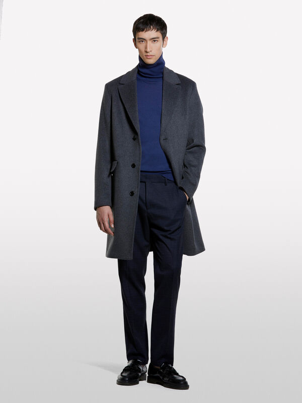 Dunkelblaue Chinos im Slim-Comfort-Fit - chino hosen für herren | Sisley