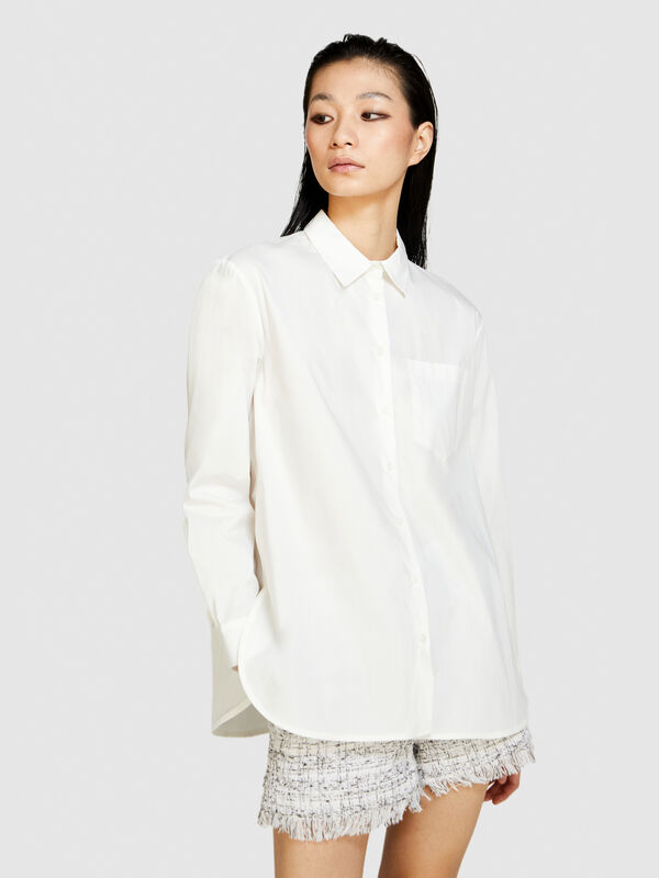 Gestreiftes Hemd comfort fit - hemden für damen | Sisley