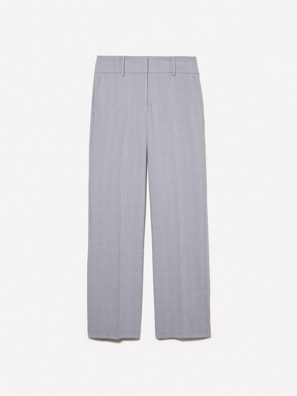 Hose garngefärbt in Hellgrau Hose garngefärbt in Hellgrau - regular hosen für damen | Sisley