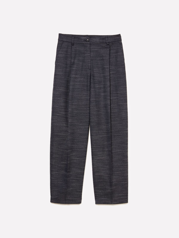 Dunkelblaue Ballonhose - carrot fit hosen für damen | Sisley