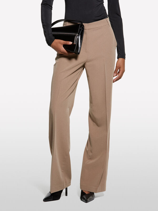 Braune Palazzohose - palazzo hosen für damen | Sisley