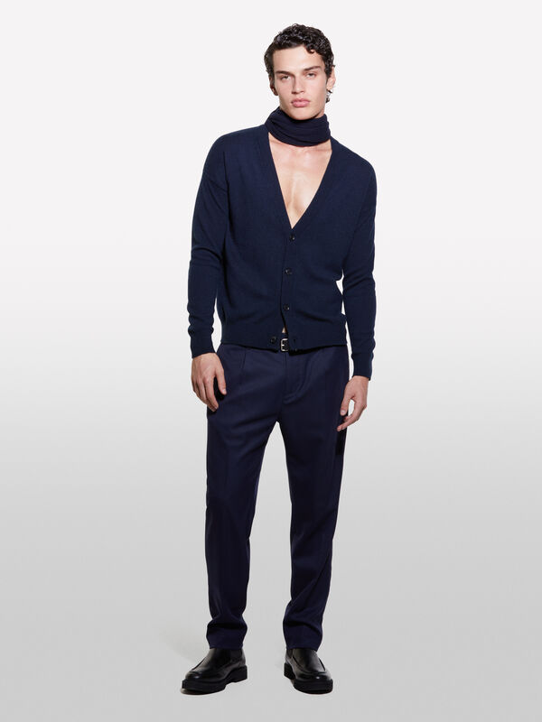 Cardigan regular fit in Dunkelblau  - cardigans für herren | Sisley