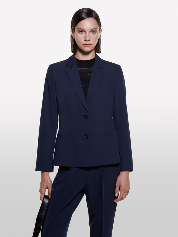 Dunkelblauer Blazer slim fit - blazer für damen | Sisley