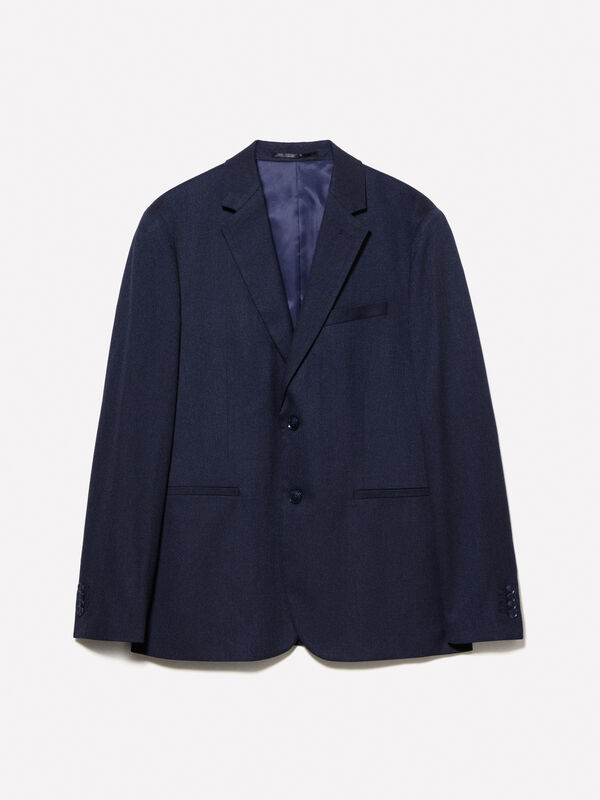 Dunkelgrauer garngefärbter Blazer - blazer für herren | Sisley