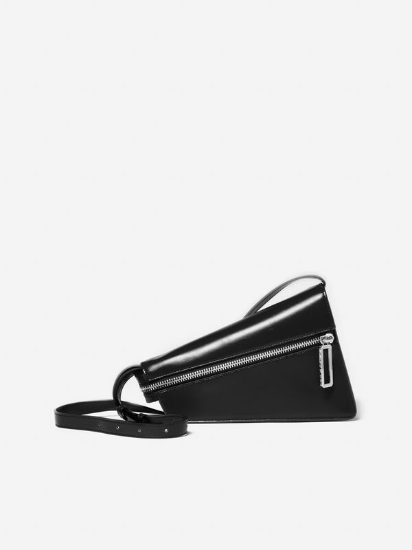 Asymmetrische Tasche in Schwarz mit Schulterriemen - schultertaschen und umhängetaschen für damen | Sisley