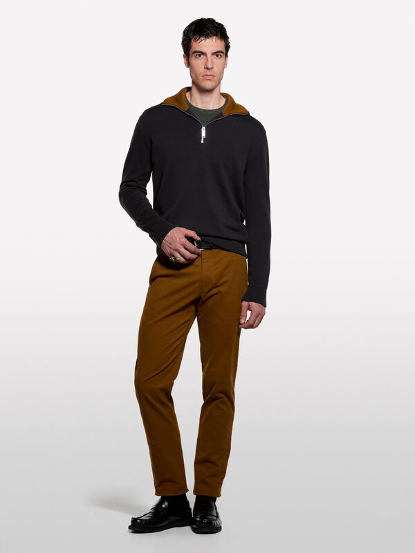 Dunkelbraune Chinos - chino hosen f&uuml;r herren | Sisley
