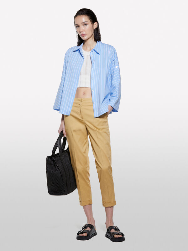 Senfgelbe Zigarettenhose - skinny hosen für damen | Sisley